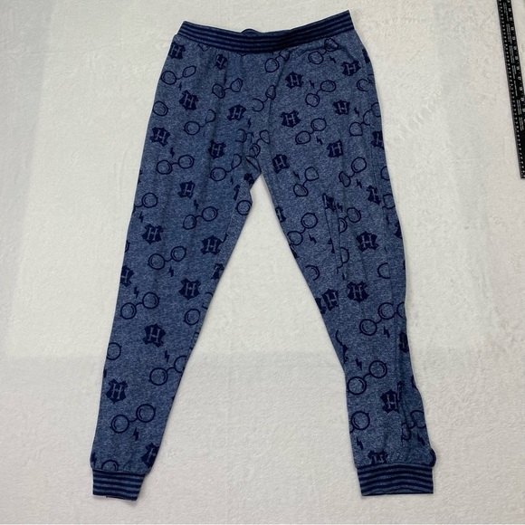 Harry Potter Pajama Set Sz Medium Top Bottoms Blue Always Sleepwear Comfy Cozy - Picture 4 of 11